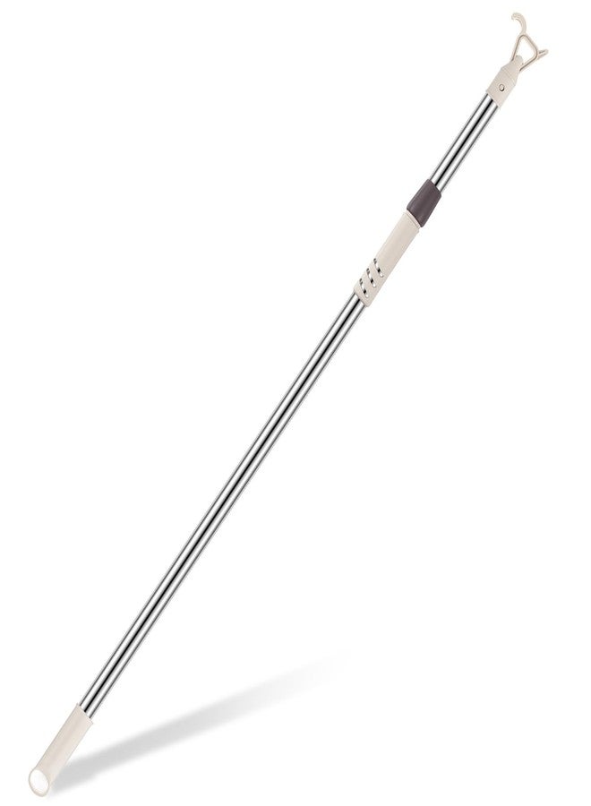 Reallnaive 1 Pack Telescoping Skylight Pole with Hook up 47 to 79 Inch Wand for Blinds Tension Rod Blinds Shades Stainless Steel Adjustable Curtain Pull Wand for Skylight Cordless Window (Beige) - Image 1
